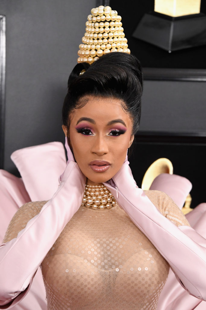 Cardi B wears a vintage Thierry Mugler gown to the 2019 Grammys