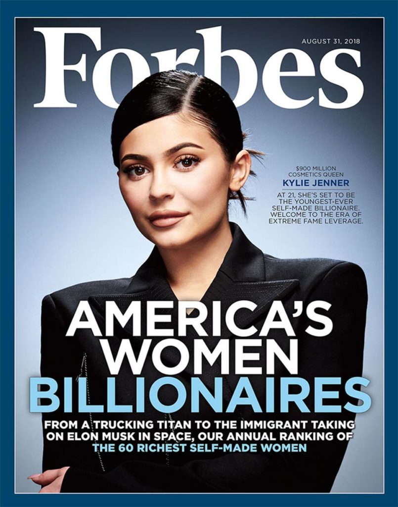 Kylie Jenner covers August 2018 issue of Forbes magazine for becoming youngest self-made billionaire